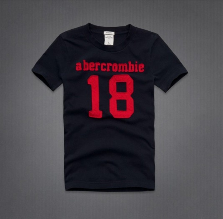 Abercrombie Fitch Hombres De Cuello Redondo Corto Remera AF5221